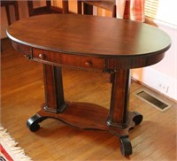 Antique Oval Top Entry Table