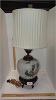 pair of oriental lamps w/dual shades