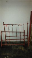 Painted wrought iron double bed