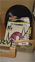 box of small record albums