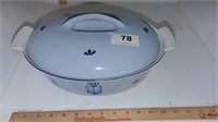 DRU large oval cast iron casserole w/lid