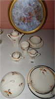 hand painted china pieces & picture