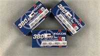 (3x) 50 Fiocchi 380 Auto Ammunition (150 rounds)