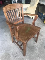 Heavy Wood Desk Shop Chair