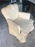 Vintage Yellow Fabric Chair