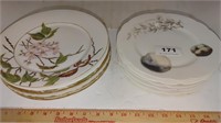 Haviland plates with coordinating patterns