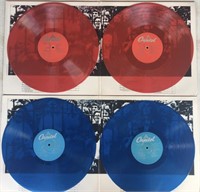 Pair of Beatles Dual Albums - Blue and Red Vinyl