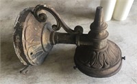 Heavy Vintage Cast Iron Light Fixture