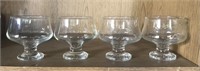 Lot of 4 Footed Glass Dessert Cups