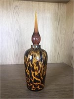 Brown Spotted Glass Perfume Bottle