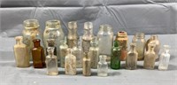 Lot of 22 vintage glass bottles