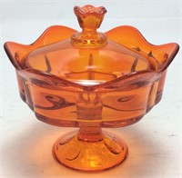 VIKING GLASS EPIC LINE COVERED CANDY DISH