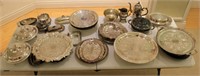 SILVER PLATE SERVING COLLECTION 36 PIECES