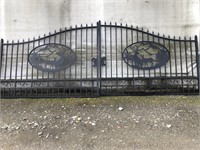 1 Set 20' Decorative Wrought Iron Bi Parting Gates