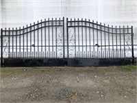 1 Set 20' Decorative Wrought Iron Bi Parting Gates