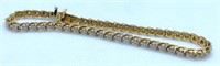 14K GOLD tennis bracelet- 7inch- 5.0 DWT
