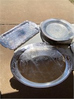 Misc Oneida Silver Serving Dishes. 2+/- Round