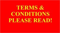 Terms & Conditions - Please Read