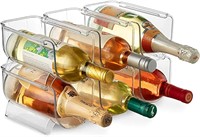 NEW- Set of 6 Wine and Water Bottle Organizer