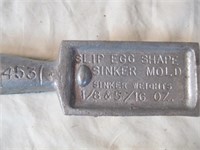 CB Palmer Slip Egg Shape Lead Sinker Mold #453