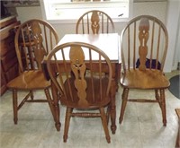 DROP-LEAF KITCHEN TABLE W/4 CHAIRS