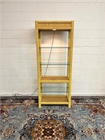 Vintage Wicker Etagere by Henry Link for Lexington