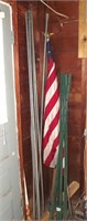 FENCE POSTS, FLAG AND MORE