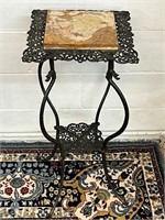 Ornate Marble Top Victorian Table/Plant Stand
