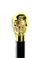 Sword cane with skull handle and button release, b
