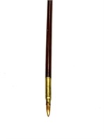 Hand made wood swagger stick with a portion of bul