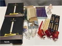 Lot of Candles, Tapers, Forever Flame, Glass