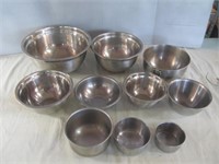 10pc Stainless Mixing Bowls