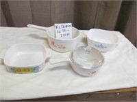 4pc Vintage Corning Ware - Cook Ware