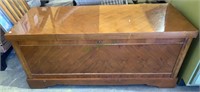 Lane Cedar Chest with the top shelf and pushbutton