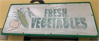 Extra large fresh vegetable sign - indoor/outdoor