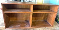 2 level storage cabinet - looks like teak wood -