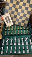 Classic Roman chessmen - game board and box,