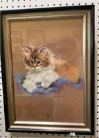 Framed print of a kitten by Swan Brown measures