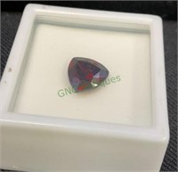 Gemstone - red zircon 4.1ct 10 x 10mm