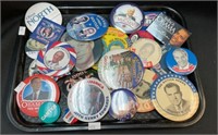 Tray lot - political pins various sizes(1373)