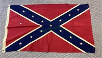 Vintage cotton Confederate flag with hand sewn