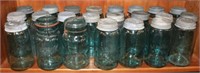 23 Antique Blue Jars