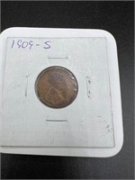 1909-S Lincoln Wheat Cent VG