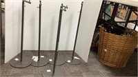 5 adjustable hanging stands 24in tall and 8in