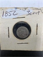 1852 Three Cent Silver Trime G