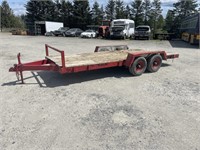 1990 HM 6' x 18' T/A Flatbed Trailer