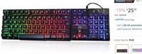 Rii RK100+ RGB LED Wired Gaming Keyboard