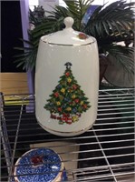 Christmas tree cookie jar