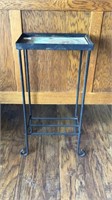 Small metal plant stand. Top measures 11x7 and