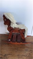 Child’s rocking horse, customized THOMAS.